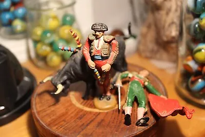 Vintage Plastic Matadors And Bull Action Figure Toys • $5