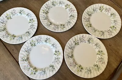 Set Of 5 Vintage Minton 'Spring Valley' Pattern Bone China Salad Plates • $28