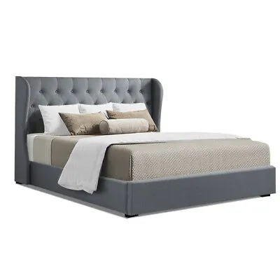 $306.99 • Buy Artiss Bed Frame Queen Size Gas Lift Base With Storage Mattress Fabric