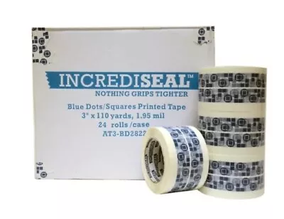 IncrediSeal Packaging Security Tamper Evident Tape 3” X 110 Yds. X 1.95 Mil 24 • £48.20