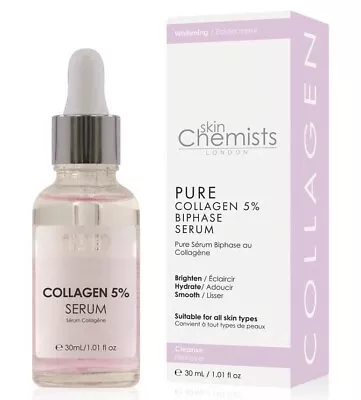 SkinChemists Pure Collagen 5% Biphase Serum 1.01oz. MSRP $45 NIB • $24