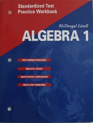 MCDOUGAL LITTELL ALGEBRA 1: STANDARDIZED TEST PRACTICE *Excellent Condition* • $11.75