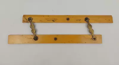 Universal Wood Working Co. Ltd Boxwood & Brass Parallel Ruler Carpentry T601 • £9