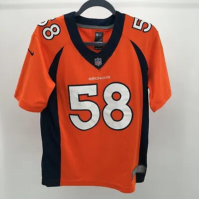 Nike Denver Broncos Von Miller 58 Jersey Youth L (14/16) Orange NFL Authentic • $28.60