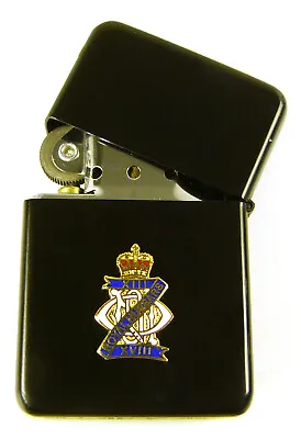 13th 18th Royal Hussars Windproof Combat Black Deluxe Plated Veterans Lighter • £11.99