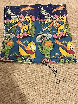 Vintage Coleman Nickelodeon Lizard Cactus Glow In The Dark Sleeping Bag • $50