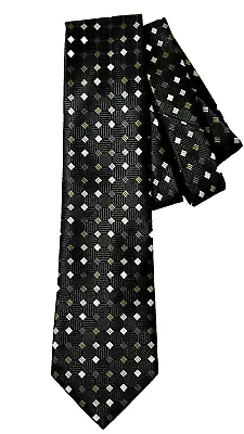 Van Heusen Men's Neck Tie Hand Made Black Multicolor Polyester • $5.50