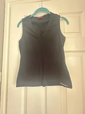 Firetrap Black Butterfly Design Vest Top Size Medium  • £1.99