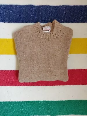 Vintage Alan Paine Shetland Sweater 40 Saddle Shoulder Preppy Ivy • $50