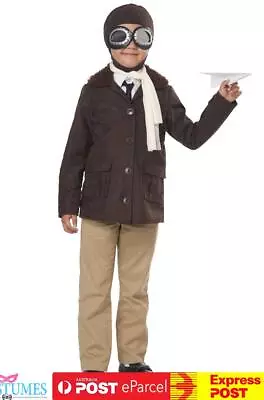 Child American Aviator Airplane Pilot Retro Book Week Historical Costume • $54.50