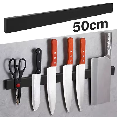 50cm Stainless Steel Magnetic Knife Rack Holder Knives Tool Shelf Magnet AUS • $21.99