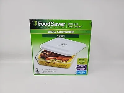 FoodSaver 1 Quart Meal Container Airtight Odor Proof Mealsaver Food Saver New! J • $9.95