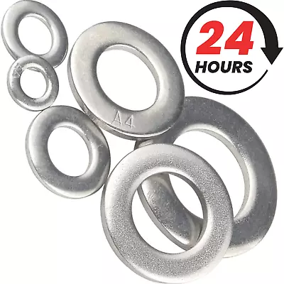 Form A Flat Washers A4 Stainless Steel Premium Marine Grade Metal Washer DIN 125 • £2.51