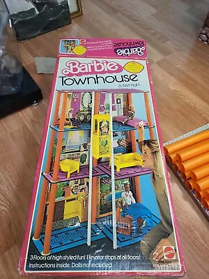 Vintage MATTEL 1973 Mattel Barbie Townhouse 3 Story Elevator  With Furniture • $200