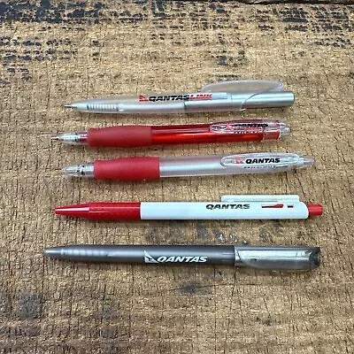 QANTAS Airlines Assorted 5 X Unused Pens Lot 2 • $19.31