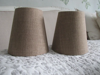 £22 • Buy Handmade Candle Clip Lampshade Linen Look Soft Textured Plain Fabric All Colours