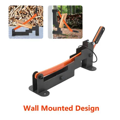 Hand Log Splitter Splitting Kindling Wall Mounted Wood Splitter Carbon Steel • £49.20