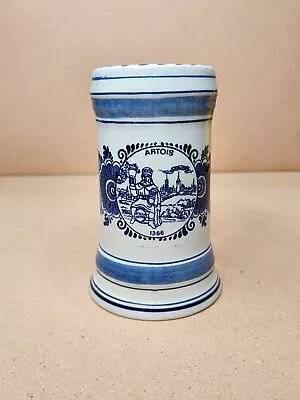 Stella Artois 1366 Vintage GKB Delft Blue Porcelain Beer Stein Mug Dutch 12 Oz • $13.65