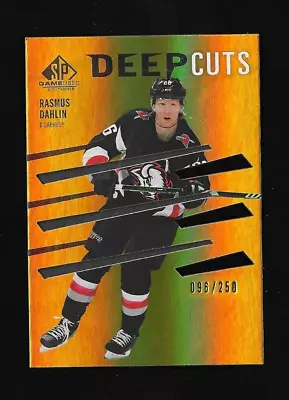 RASMUS DAHLIN 2023-24 SP Game Used DEEP CUTS DC-90 Gold Foil BUFFALO SABRES • $9.95