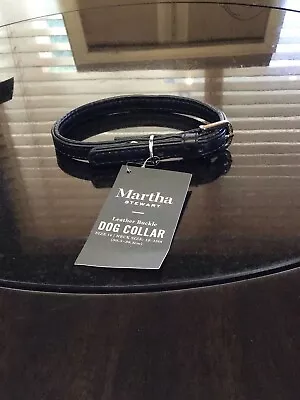 Martha Stewart Faux Leather Dog Collar Neck Size 12-15” BLACK • $8