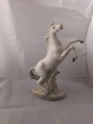 White Rearing Horse Ornament By Porceval Spain -  Valencia Medium Size  • £25