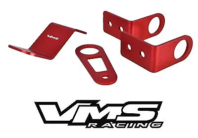 Vms Racing Bolt On Radiator Bracket Kit For 92-00 Honda Civic K-swap K20 K24 Red • $39.95