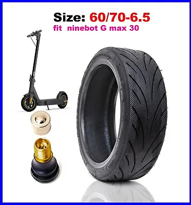 60/70-6.5 Tubeless Tire & Valve Fit Segway Ninebot G Max 30 Electric Scooter • $24.59