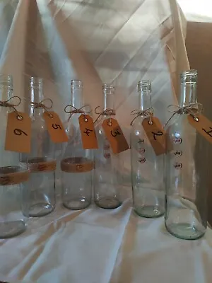 6  Wedding Bottle Table Number Holders Rustic Vintage Style Centrepieces   • £14