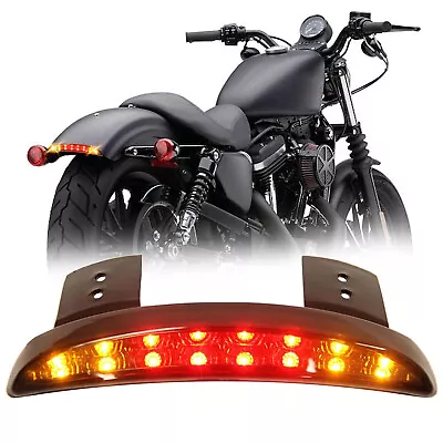 Smoke Motorcycle Fender Rear Turn Signal Brake Tail Light For Harley Davidson • $25.84