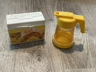 Vintage Fisher Price Fun With Food Waffles Maple Syrup Waffle Box Container 1987 • $18.95