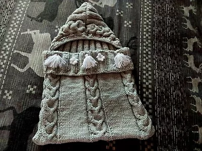 Hand Knitted Baby Papoose Sleep Sack.  • £35