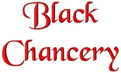 Black Chancery Font Machine Embroidery Designs On CD In 6 Sizes For 493 Files • $12.99