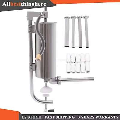 Manual Sausage Stuffer Vertical Stainless Steel Meat Press Filler Maker Machine • $45.61