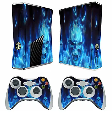 Blue Fire 256 Vinyl Decal Skin Sticker For Xbox360 Slim And 2 Controller Skins • $9.99