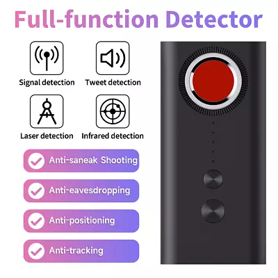 Anti-Spy RF Signal Bug Detector Hidden Camera Laser Lens GSM Finder New • $16.93