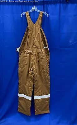 Carhartt Men's Brown Flame Resistant Insulated Bib Overalls - Size 42 X 32 • $14.99