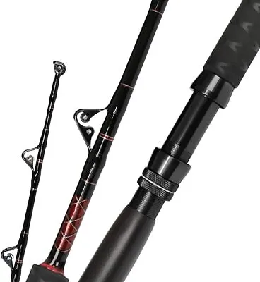 Saltwater Trolling Rod Offshore Big Game Boat Fishing Pole W Roller Guides Heavy • $141.38