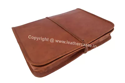 Vintage Leather Sleeve Bag Laptop Cover 13 In MacBook Folder Case Padded Bags • $55.19