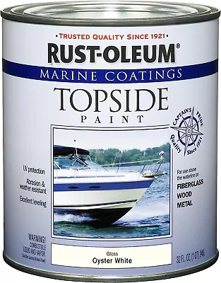Marine Boat Wood Metal Fiberglass Topside Paint Coating Gloss Oyster White NEW • $56.90