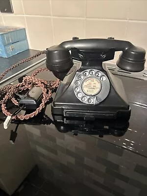£105 • Buy Vintage Original Black Bakelite 1/232 TELEPHONE Rotary Dial Up Collectible