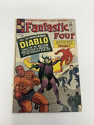 Fantastic Four #30 Good Plus 2.5 First Diablo Stan Lee Jack Kirby Art 1964 • $44.99