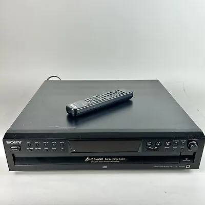 Vintage Sony CDP-CE375 5 Disc Carousel CD Changer W/ Remote TESTED WORKS! • $76