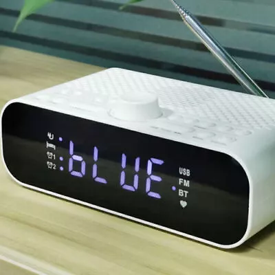 AUS Bedside Clock Radio With Bluetooth LED Digital Portable Radio FM+Alarm Clock • $25.99