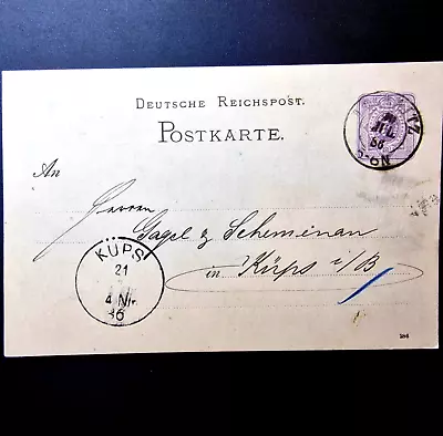Germany 1886 - Deutsches Reich Post - Letter Card - Used - 5 Groshen Stamp • $4.11