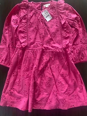 J.Crew Crewcuts Pink Eyelet Dress Size 7 NWT • $13.99