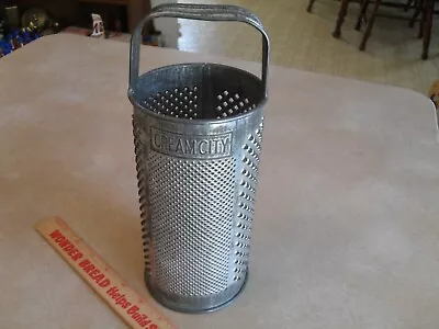 Vintage Cream City Cylinder Style Metal Grater - 9.5  Tall • $21.95