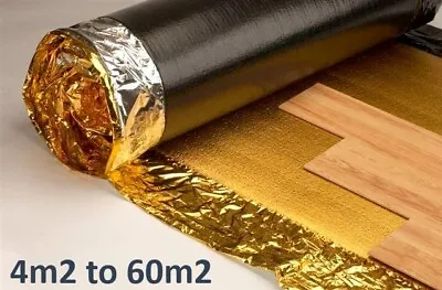 5mm Sonic Gold Laminate Engineered Wood Flooring Underlay Damp Proof • £0.99