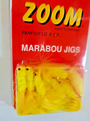 Zoom Marabou Jigs Mj-32-ylw/z  1/32 Oz Yellow 10 Per Pack • $1.99