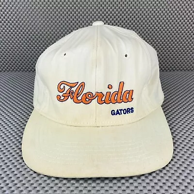 Vintage Florida Gators Hat White Orange Snap Back • $29.99