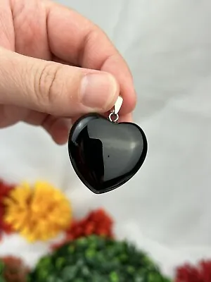 Medalla De Piedra Natural OBSIDIANA NEGRA  • $15